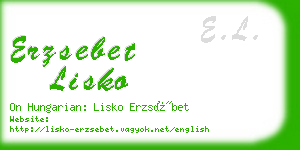 erzsebet lisko business card